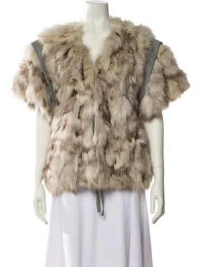 Pre-owned Fur Vintage  Jacket In Neutral