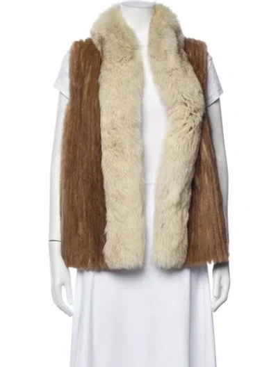 Pre-owned Fur Vintage  Vest In Neutral