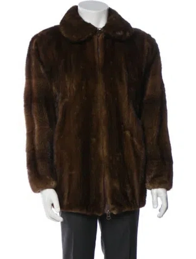 Pre-owned Fur Vintage Jacket In Brown