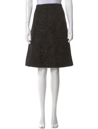 Pre-owned Fur Vintage Knee-length Skirt In Black