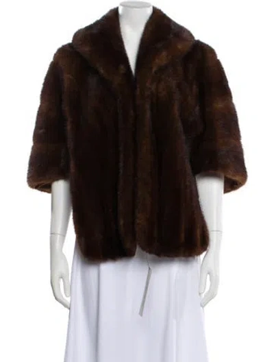 Pre-owned Fur Vintage Late 1950's - Early 1960's Cape In Brown