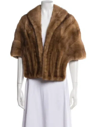 Pre-owned Fur Vintage Late 1950's - Early 1960's  Jacket In Brown