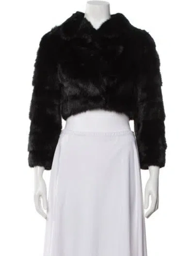 Pre-owned Fur Vintage Mink Bolero In Black