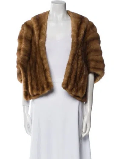 Pre-owned Fur Vintage Mink Bolero In Brown