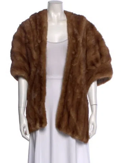 Pre-owned Fur Vintage Mink Bolero In Brown