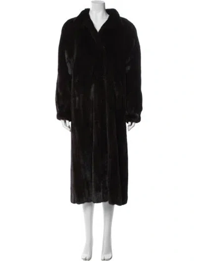 Pre-owned Fur Vintage Mink Faux  Coat In Brown