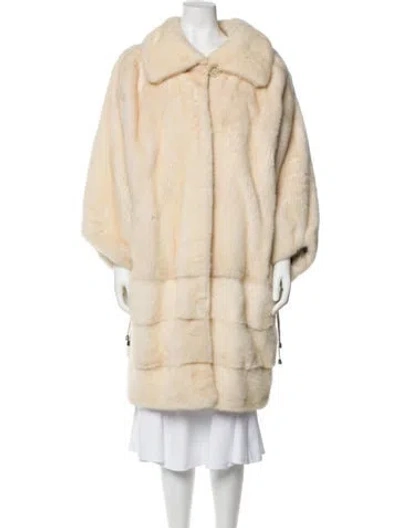 Pre-owned Fur Vintage Mink Faux  Coat In Brown