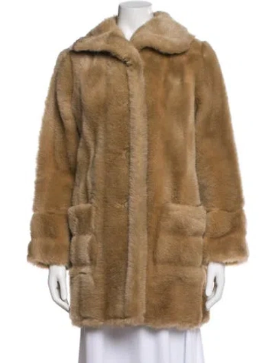 Pre-owned Fur Vintage Mink Faux  Coat In Brown