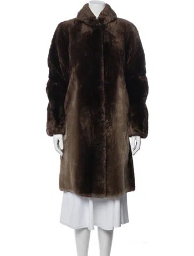 Pre-owned Fur Vintage Mink Faux  Coat In Brown