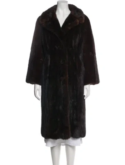 Pre-owned Fur Vintage Mink  Coat In Black