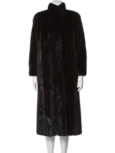 Pre-owned Fur Vintage Mink  Coat In Black