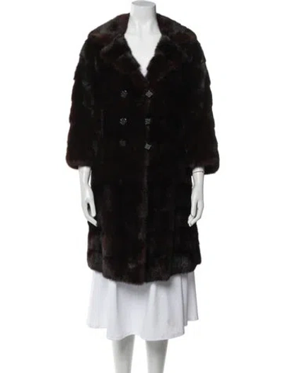 Pre-owned Fur Vintage Mink  Coat In Black