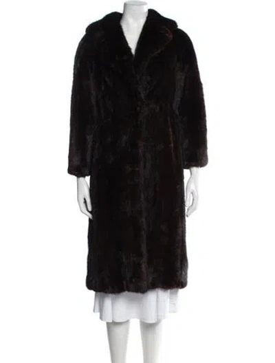 Pre-owned Fur Vintage Mink  Coat In Black