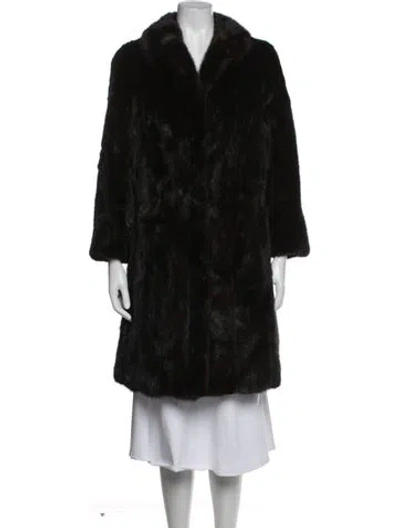 Pre-owned Fur Vintage Mink  Coat In Black