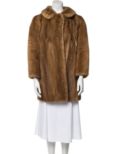 Pre-owned Fur Vintage Mink  Coat In Brown