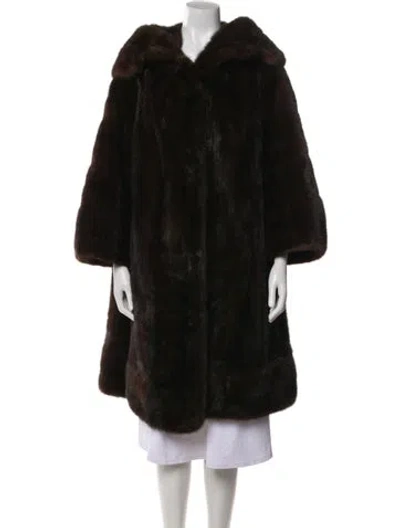 Pre-owned Fur Vintage Mink  Coat In Brown