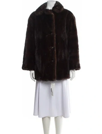 Pre-owned Fur Vintage Mink  Coat In Brown