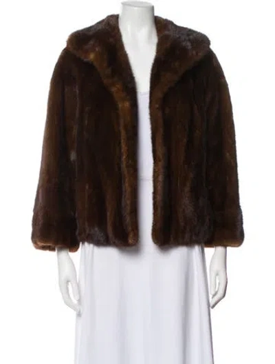 Pre-owned Fur Vintage Mink  Coat In Brown