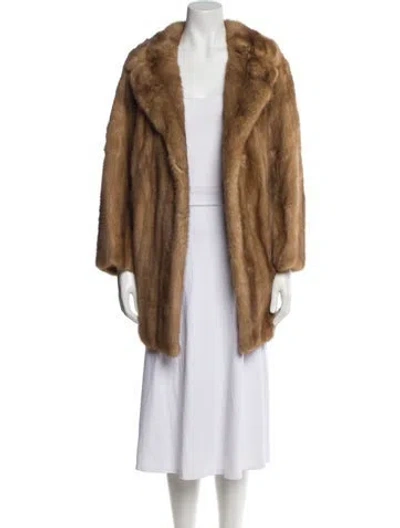 Pre-owned Fur Vintage Mink  Coat In Brown