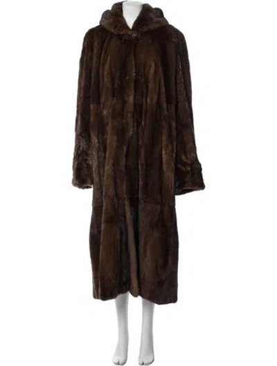 Pre-owned Fur Vintage Mink  Coat In Brown