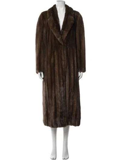 Pre-owned Fur Vintage Mink  Coat In Brown