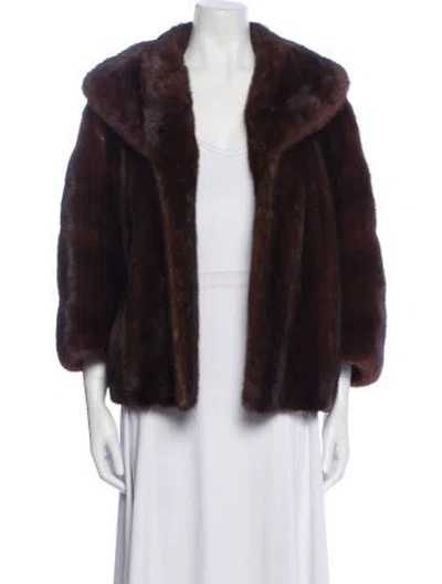 Pre-owned Fur Vintage Mink  Coat In Brown