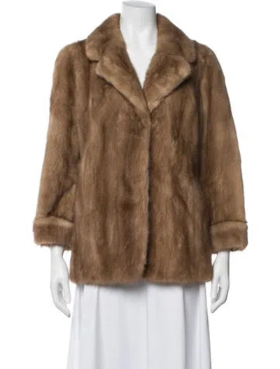 Pre-owned Fur Vintage Mink  Coat In Brown