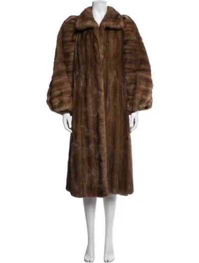 Pre-owned Fur Vintage Mink  Coat In Brown