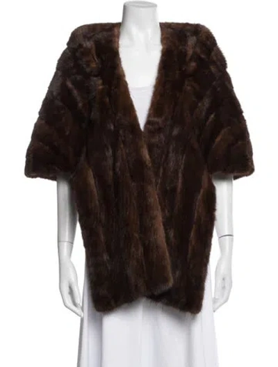 Pre-owned Fur Vintage Mink  Coat In Brown