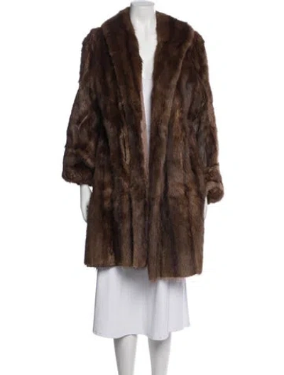 Pre-owned Fur Vintage Mink  Coat In Brown