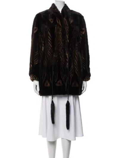 Pre-owned Fur Vintage Mink  Coat In Brown