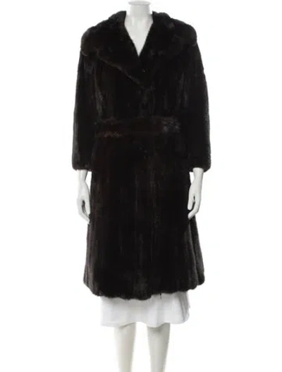 Pre-owned Fur Vintage Mink  Coat In Brown