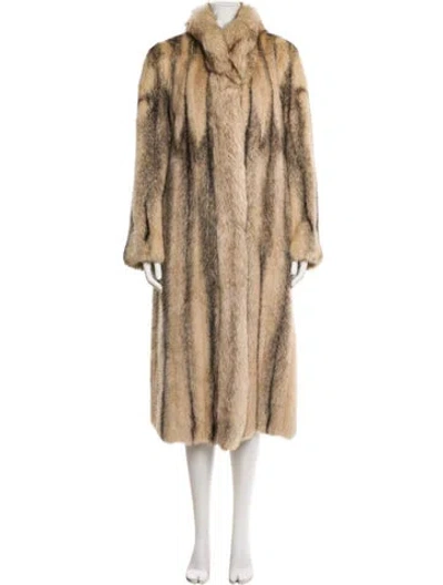 Pre-owned Fur Vintage Mink  Coat In Neutral