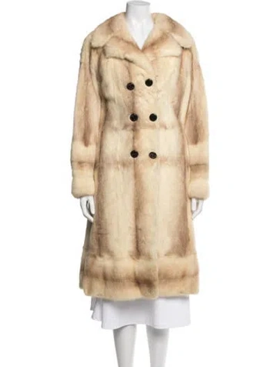 Pre-owned Fur Vintage Mink  Coat In Neutrals