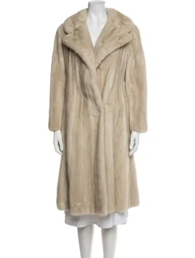 Pre-owned Fur Vintage Mink  Coat In Neutrals