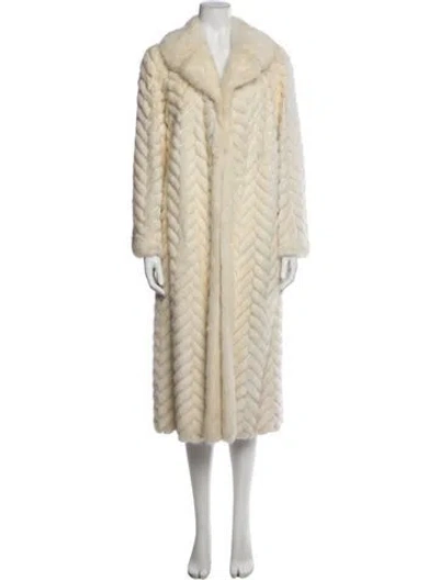 Pre-owned Fur Vintage Mink  Coat In Neutrals