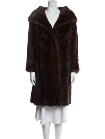 Pre-owned Fur Vintage Mink   Coat In Brown