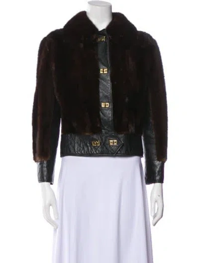 Pre-owned Fur Vintage Mink   Jacket In Brown