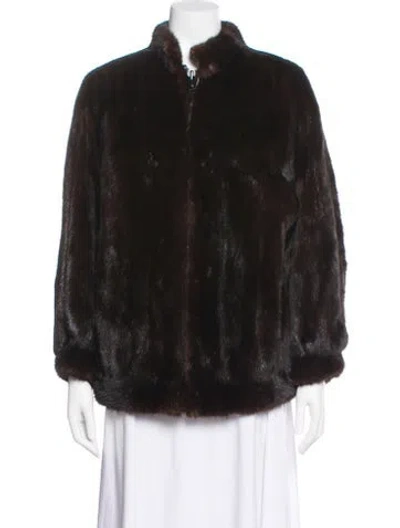 Pre-owned Fur Vintage Mink  Jacket In Black