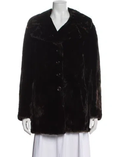 Pre-owned Fur Vintage Mink  Jacket In Black