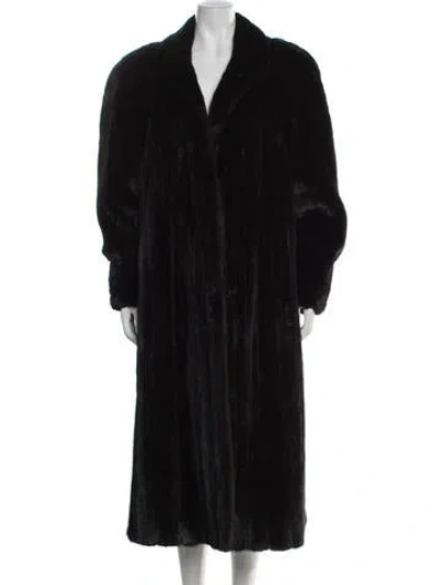 Pre-owned Fur Vintage Mink  Jacket In Black