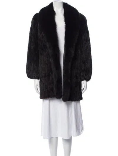 Pre-owned Fur Vintage Mink  Jacket In Black