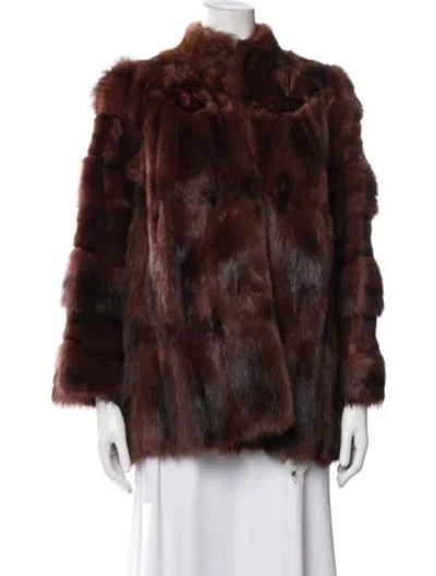 Pre-owned Fur Vintage Mink  Jacket In Brown