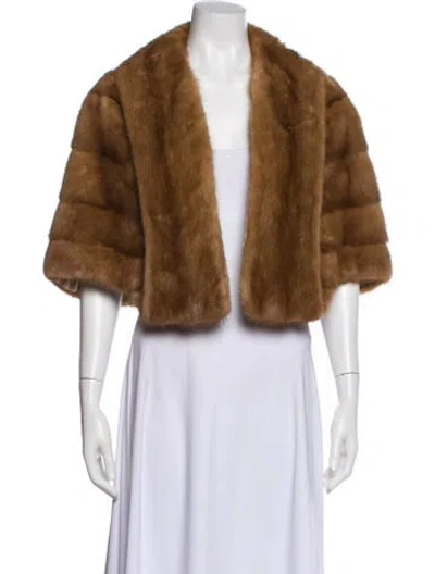 Pre-owned Fur Vintage Mink  Jacket In Brown
