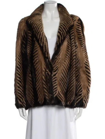Pre-owned Fur Vintage Mink  Jacket In Brown