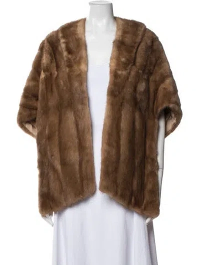 Pre-owned Fur Vintage Mink  Jacket In Brown