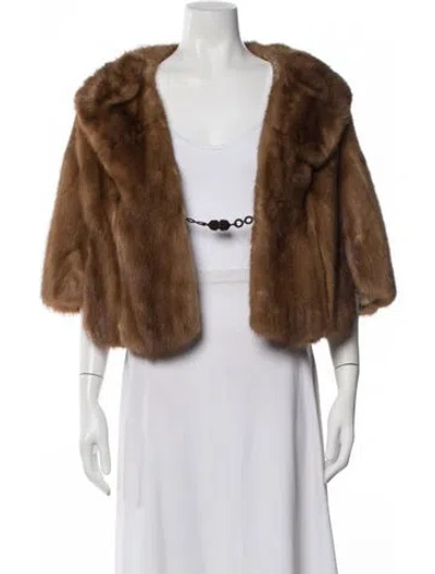 Pre-owned Fur Vintage Mink  Jacket In Brown