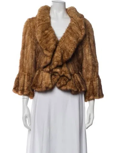 Pre-owned Fur Vintage Mink  Jacket In Brown