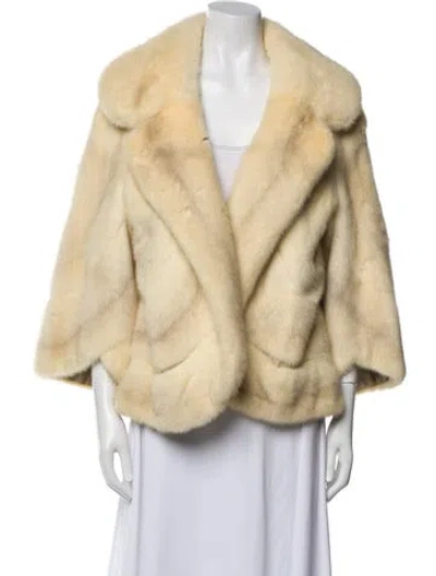Pre-owned Fur Vintage Mink  Jacket In Neutral