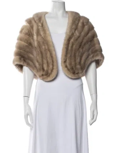 Pre-owned Fur Vintage Mink  Jacket In Neutrals